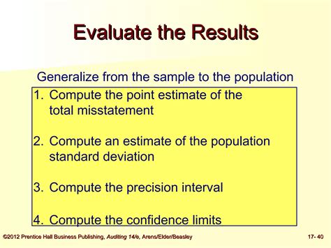 Audit Sampling For Tests Of Details Of Balances PPT