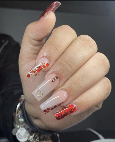 Pin by Jaley R ᥫ on Nails Valentines nails Long square acrylic