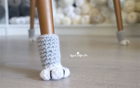 Crochet Cat Paw Chair Socks Repeat Crafter Me