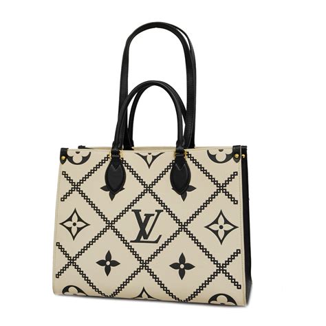 Louis Vuittonauth Monogram Empreinte On The Go Mm M46016 Handbagtote