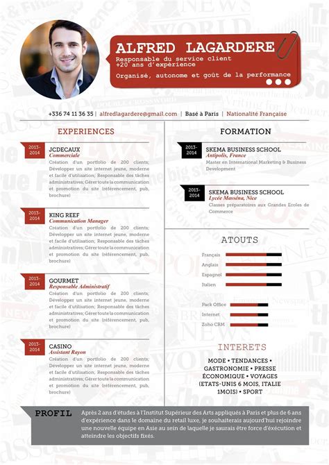 Cv Design Et Original A Telecharger Cv Word Premium Mon Beau Cv Images