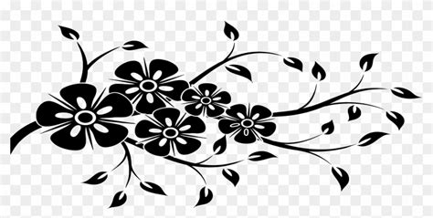 Flowery Branch Flourish Clip Royalty Free Download - Flower Branch Clip Art, HD Png Download ...