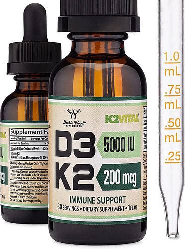 Купить Витамин D3+K2 Double Wood Vitamin D3 + K2 Liquid Drops 30 ml ...