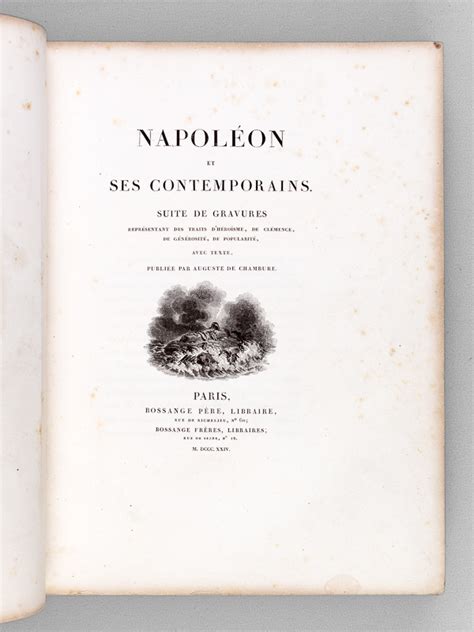 Napol On Et Ses Contemporains Suite De Gravures Repr Sentant Des