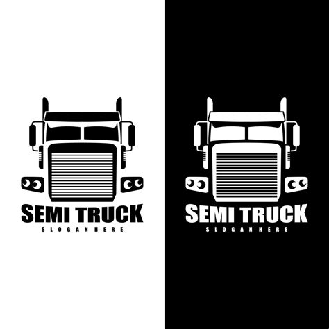 Semi Truck Logo Design Vector 4552570 Vector Art At Vecteezy