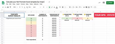 Formula To Calculate Net Promoter Score NPS In Excel Hotjar