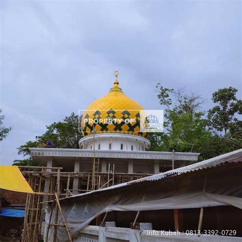 Kubah Masjid Bahan Enamel Galvalum Stainless Gold Dan GRC Di Sorong