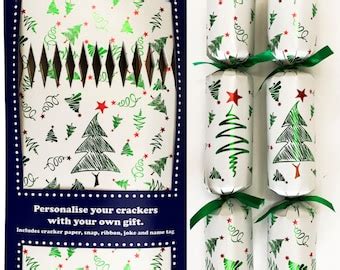 Set Of 12 Flat Pack Make Your Own Christmas Crackers Christmas Joy In