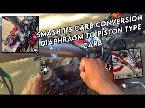 SMASH CARB CONVERSION DIAPHRAGM TO PISTON TYPE CARBURETOR YouTube