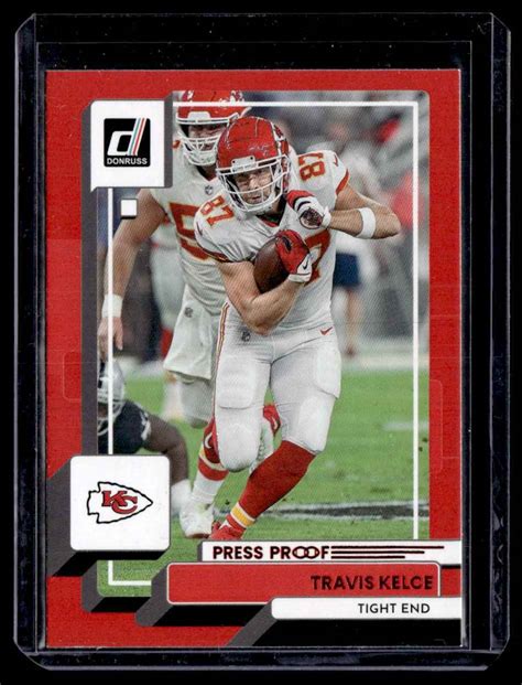 2022 Donruss Press Proof Red Travis Kelce Kansas City Chiefs 273 EBay