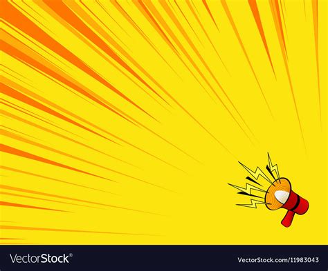 Comic book background with megaphone announcement Vector Image