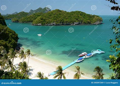 Surat Thani Thailand April Wooden Bamboo Houseboats