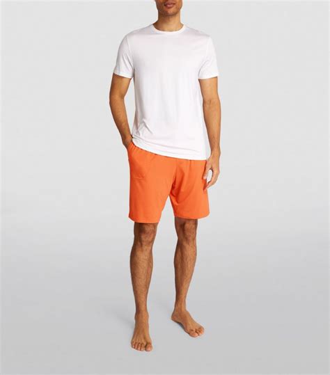 Mens Derek Rose Orange Basel Lounge Shorts Harrods Uk