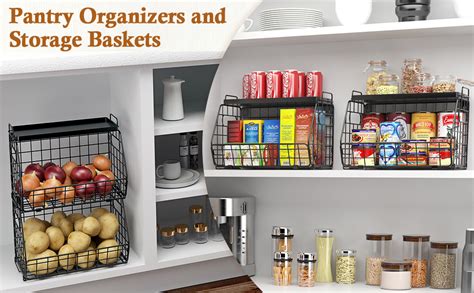 Amazon Okzest Pcs Fruit Basket Stackable Wall Mounted Pantry