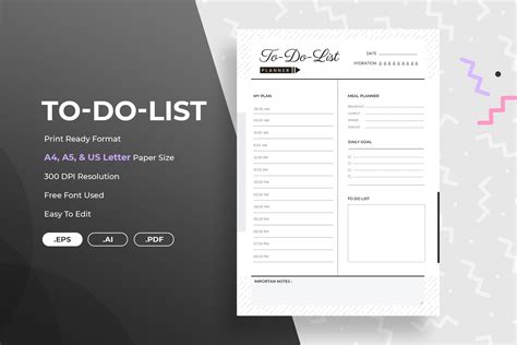 待办事项记录表格设计模板 To Do List Planner 设计小咖