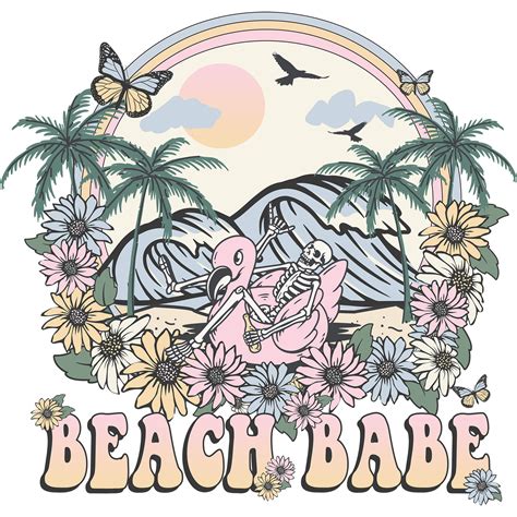 Brilliant Vinyl Direct To Film Transfers Direct To Film Transfer Beach Babe