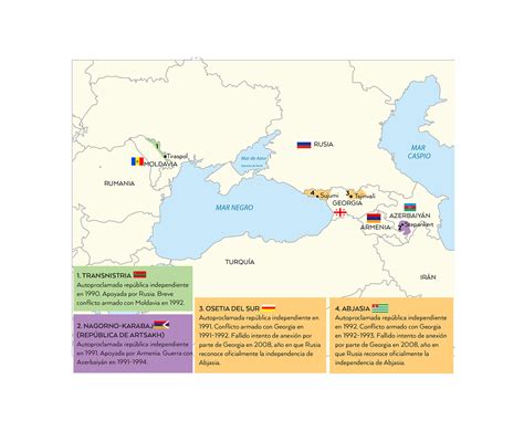 Mapa Las Tensiones Limítrofes Que Dejó El Desmembramiento De La Urss