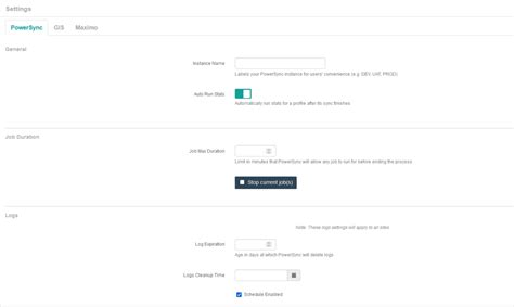 PowerSync Settings - ActiveG Support