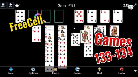 Microsoft Solitaire FreeCell Game Nos 133 134 Master The Challenge