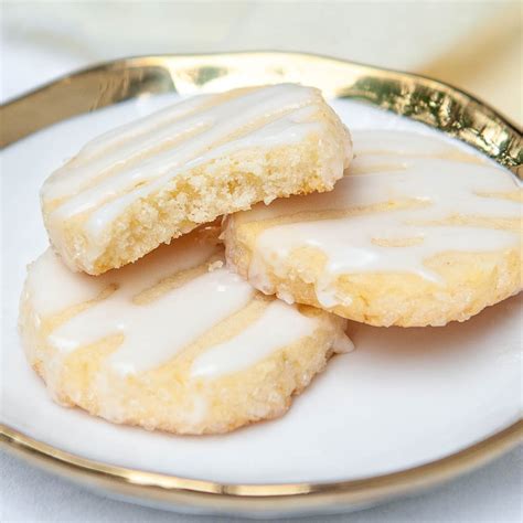 Lemon Shortbread Cookies With Lemon Glaze Sugar Geek Show