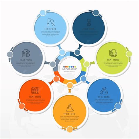 Premium Vector Basic Circle Infographic Template With 7 Steps Process Or Options Process Chart