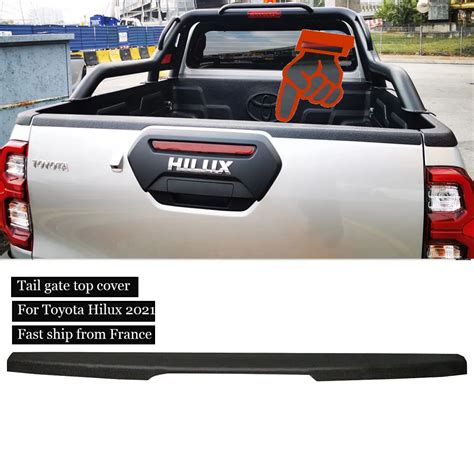 Rail Guard Cap Protector Rear Cover Tail Gate Trim For Toyota Hilux