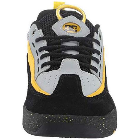 Dc Men S Legacy 98 Slim Black Grey Yellow Ankle High Leather Sneaker 9 5m