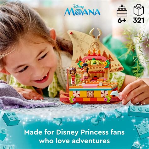 Lego Disney Moanas Wayfinding Boat Building Toy Set Pieces