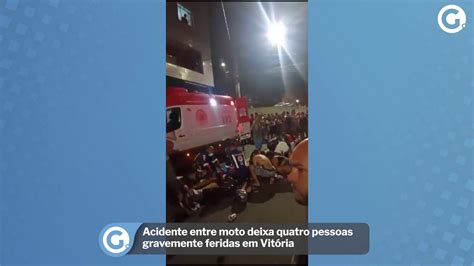 A Gazeta Acidente Entre Moto Deixa Quatro Pessoas Gravemente Feridas