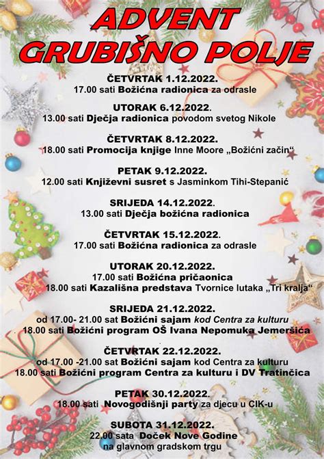 Advent u Grubišnom Polju 2022 Grubišno Polje