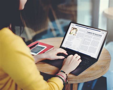 website homepage  internet article concept stock photo image