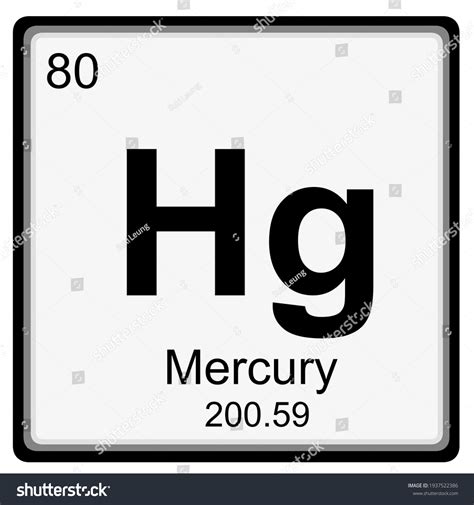 Mercury Atomic Number Mass Number Stock Illustration 1937522386 | Shutterstock