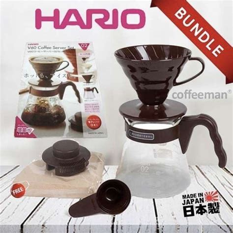 Promo HARIO V60 Coffee Server Brown Pour Over Kit VCSD 02CBR Dripper