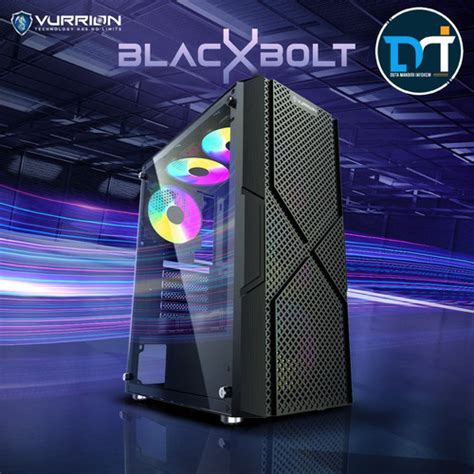 Jual VURRION BLACKBOLT ARGB Tempered Glass Mid Tower ATX Gaming Case