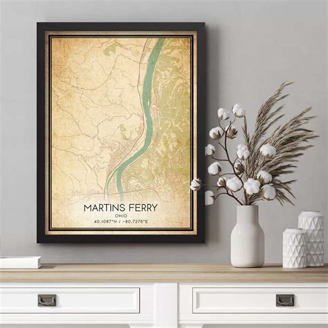 Custom Martins Ferry United States Map Poster - Mapmory