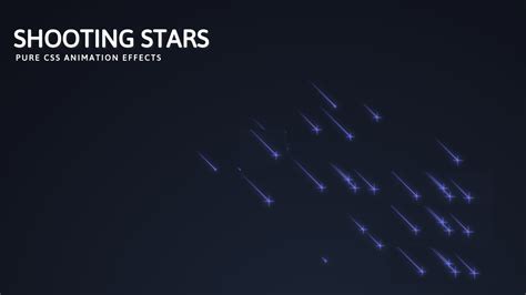 Shooting Stars Animation Effects CSS | Falling Stars Animation only CSS ...