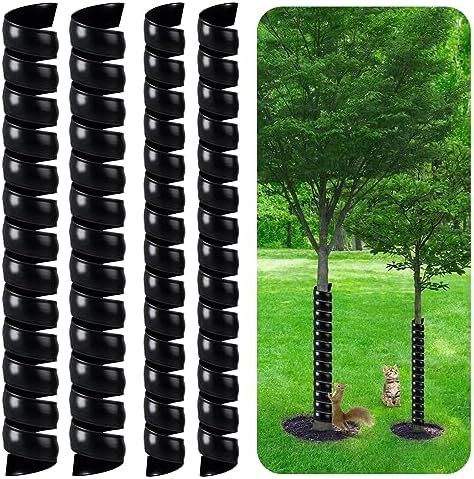 4 Pcs Tree Trunk Protector BlumWay Plastic Spiral Type Tree Guard With