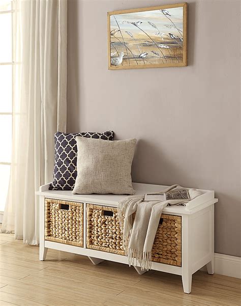 Flavius White Storage Bench | Rooms to Go