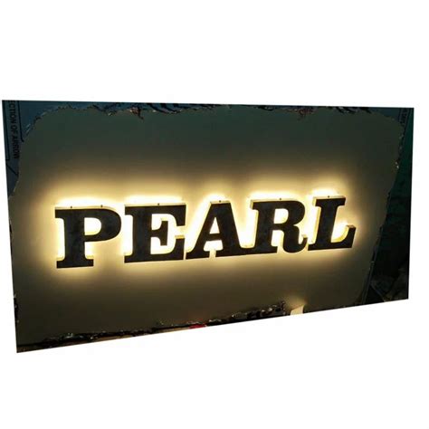 LED Rectangle 20mm Stainless Steel Glow Sign Board For Promotional At