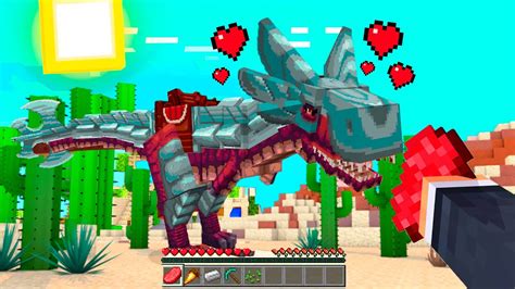 Domestiquei Um Dinossauro IncrÍvel No Minecraft Homem Das Cavernas