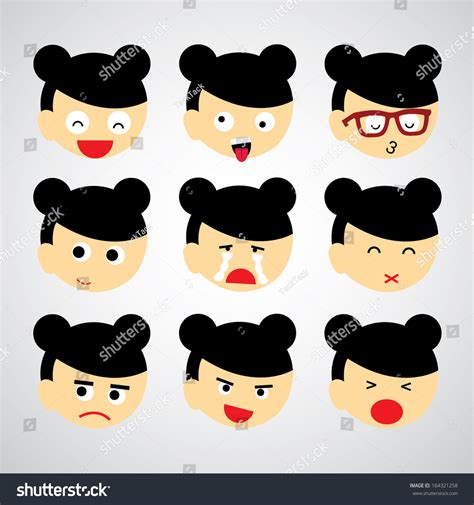 Face Emotion Vector Cartoon Style Stock Vector (Royalty Free) 164321258 | Shutterstock