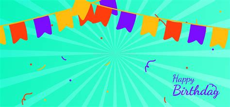 Background Banner Happy Birthday with Colorful Flag Strands Stock ...