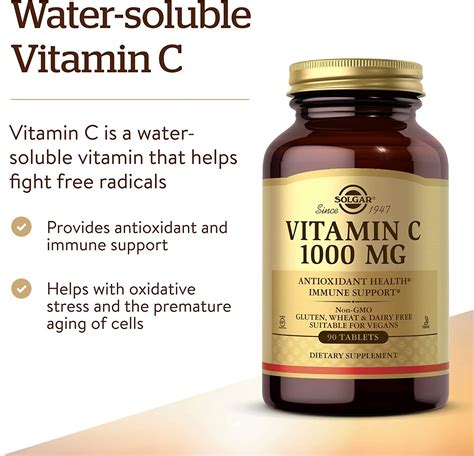 Solgar Vitamin C Mg Tablets Immune Support Antioxidant