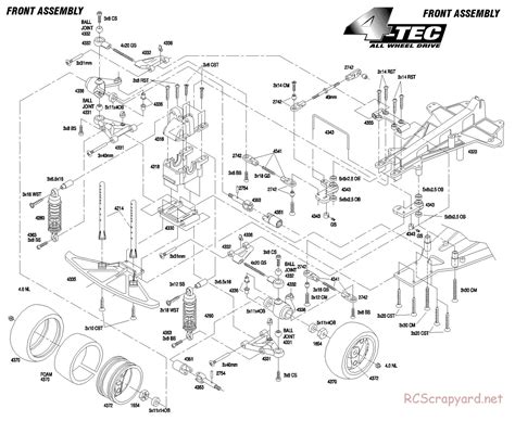 Traxxas Exploded Views 4 Tec 1998 4301 • Rcscrapyard Radio Controlled Model Archive