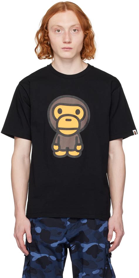 BAPE Black Big Baby Milo T Shirt SSENSE