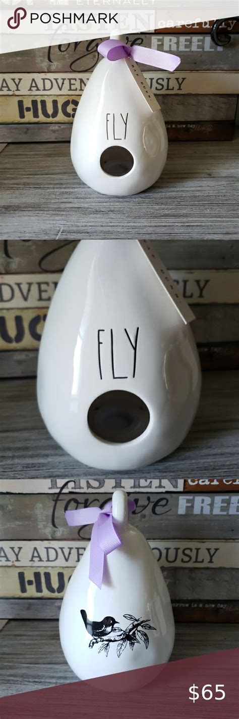 Rae Dunn Fly Tear Drop Birdhouse New