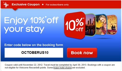 10% off Hotels.com booking by Nov 22 - Loyalty Traveler