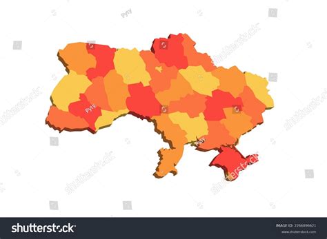 Ukraine Political Map Of Administrative Royalty Free Stock Vector