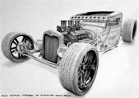 Hot Rod Drawing At PaintingValley Explore Collection Of Hot Rod Drawing