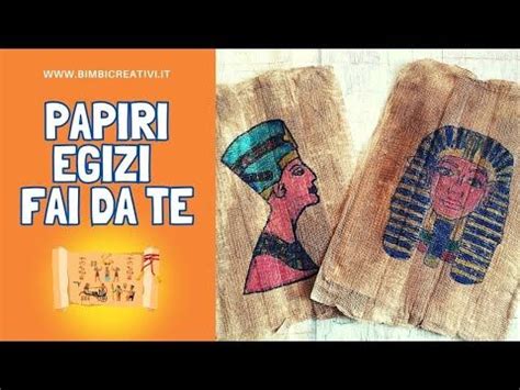 Two Bags With Egyptian Designs On Them And The Words Papiri Egizi Fai Da Te